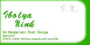 ibolya mink business card